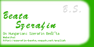 beata szerafin business card